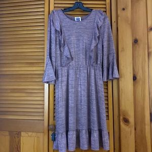 Anna sui Beautiful design dress open back long sleeves round neck